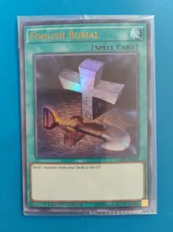 Near Mint Yugioh Foolish Burial LART-EN016 Ultra Rare Lost Art SEALED - Image 1