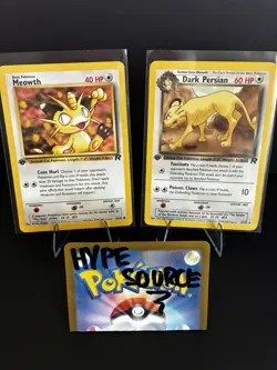 Pokemon Team Rocket #62 & 42/82 Meowth Persian Set Vintage 🐱Card TCCCX - Image 1