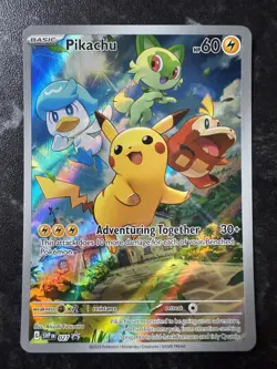 Pikachu SVP027 Illustration Rare Black Star Promo Pokemon Card Sealed - Image 1