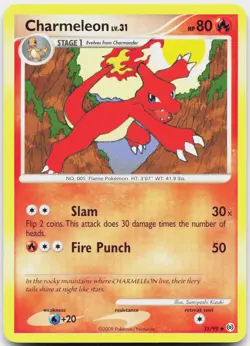 Charmeleon 35/99 Uncommon Arceus Pokemon Near Mint - Image 1