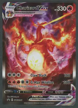 2022 Pokemon TCG Sword & Shield Charizard VMAX Holo Black Star Promo SWSH261 NM - Image 1