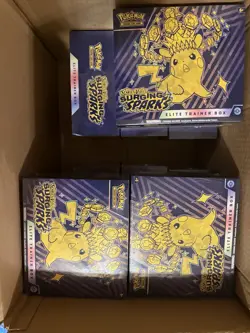 Lot Of 9 Factory Sealed Surging Sparks Elite Trainer Boxes Pokemon TCG - Image 1