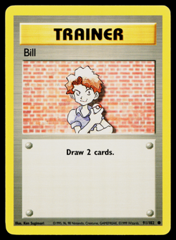 BILL 91/102 BASE SET POKEMON TCG - Image 1