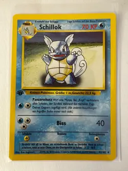 Pokemon Schillok 42/102 Basis Set 1. Edition Deutsch 1999 Vintage - Image 1
