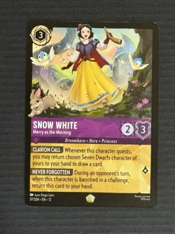 Disney Lorcana Snow White Merry As The Morning Legendary Non-foil Wilds Unknown - Image 1