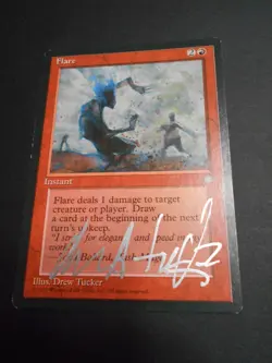 MTG Drew Tucker signed Ice Age Flare - Image 1