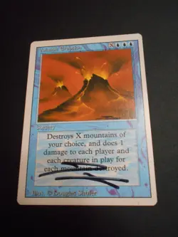 MTG Doug Shuler signed Revised Edition Volcanic Eruption - Image 1