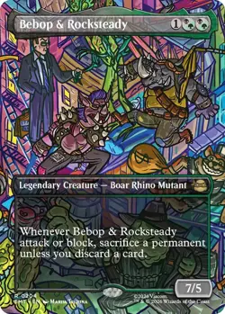 x1 Bebop & Rocksteady - Borderless R MTG Teenage Mutant Ninja Turtles M/NM, Engl - Image 1