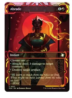 FOIL Abrade NM Secrets of Strixhaven MTG Magic the Gathering Red English Card - Image 1