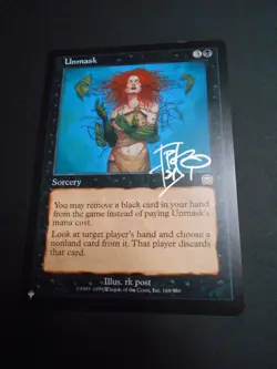 MTG rk post signed Mercadian Masques Unmask - Image 1