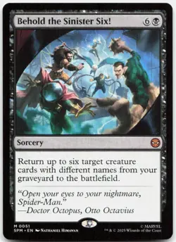 Behold the Sinister Six! 51 Mythic Marvel's Spider-Man Magic: The Gathering NM - Image 1