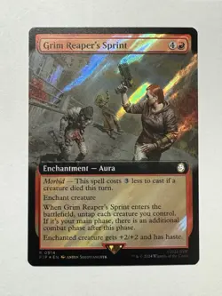 MTG - Grim Reaper’s Sprint - Fallout PIP 0914 Extended Art Surge Foil - Image 1
