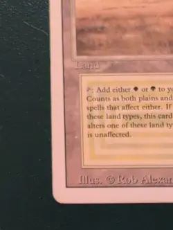 Wizards of the Coast Savannah MTG Land White Green Revised Rare Rob Alexander - Image 4