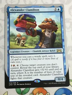 D555 MTG MAGIC UNSANCTIONED ALEXANDER CLAMILTON #016 RARE NM - Image 1