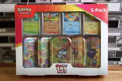 Pokemon TCG Scarlet & Violet 151 Mini Tins Costco Bundle, 5 Pack - Sealed - Image 1