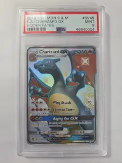 PSA 9 2019 Pokemon Charizard GX SV49/SV94 Hidden Fates Shiny Vault Holo Rare - Image 1