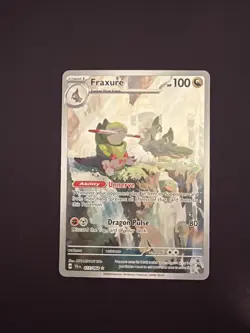 Fraxure 077/064 Shrouded Fable Illustration Rare Full Art Pokemon Card NM/M - Image 1