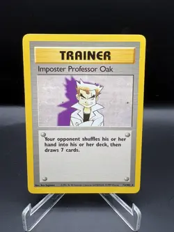 Pokemon TCG Imposter Professor Oak 73/102 Base Set Regular Rare WOTC LP - Image 1