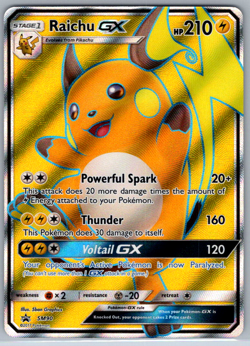 Pokemon Raichu GX Sun & Moon Black Star Promo SM90 NM - Image 1
