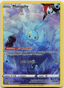 Manaphy GG06/GG70 Holo Crown Zenith Galarian Gallery Pokemon NM - Image 1