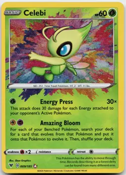 Celebi 009/185 Amazing Rare Vivid Voltage Pokemon Near Mint - Image 1