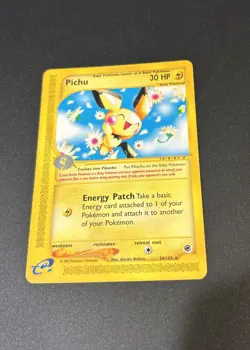 Pichu 58/165 Expedition Base Set Vintage Pokemon Card WOTC TCG Non Holo 2002 LP - Image 2