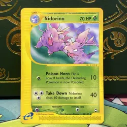 Nidorino 55/147 - Aquapolis Set - Pokemon Ereader Card - LP - Image 1