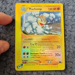 Pokemon Machamp 120 HP Reverse Holo Rare Skyridge 16/144 English 2003 Stage 2 - Image 1