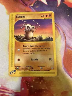 Cubone 72/147 Aquapolis Pokemon Card Common HP e-Reader WOTC Vintage - Image 1