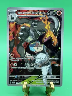 Pokemon Team Rocket's Houndoom IR SV10: Destined Rivals 191/182 NM - Image 1