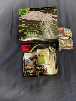 Pokemon TCG Perfect Order Sealed Lot – ETB + Booster Bundle + 3‑Pack - Image 1