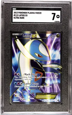 2013 Pokemon Plasma Freeze #113 Latios EX Ultra Rare SGC 7 - Image 1