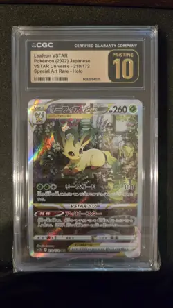 2022 POKEMON VSTAR UNIVERSE SPECIAL ART RARE#210 LEAFEON VSTAR CGC 10 PRISTINE - Image 1