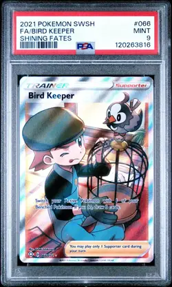 POKEMON 2021 Shining Fates Full Art Trainer BIRD KEEPER #066 PSA 9 - Image 1