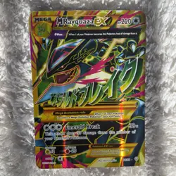 Pokemon M Rayquaza Jumbo EX 98/98 Mega EX Foil 220 HP Emerald Break Pokemon TCG - Image 1