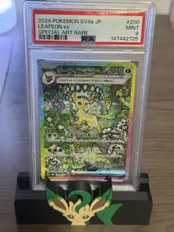 Pokemon Leafeon ex PSA 9 SV8a Terastal Fest Special Art Rare Japanese Holo EX C… - Image 1