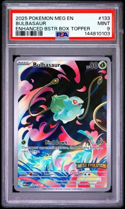 2025 Pokemon Mega Evolution Bulbasaur Promos #133/132 PSA 9 - Image 1