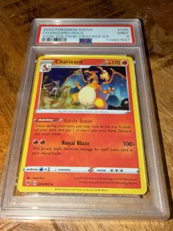 2020 Pokemon Charizard 025/185 Vivid Voltage Cracked Ice Holo PSA 9 Mint - Image 1