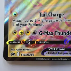 Pikachu VMAX Gigantamax SWSH286 Oversized Full Art Holo Promo Pokemon Jumbo Card - Image 5