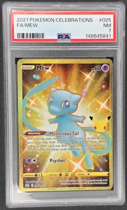 2021 Pokemon Celebrations Mew PSA 7 - 025 Gold Full Art - Image 1