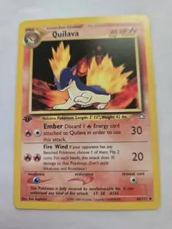 2000 Pokemon Neo Genesis - 1st Edition - Quilava 46/111 - LP - Image 1