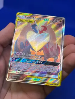 Pokemon Sun & Moon Team Up Latias & Latios GX 170/181 Alternate Alt Full Art NM - Image 4