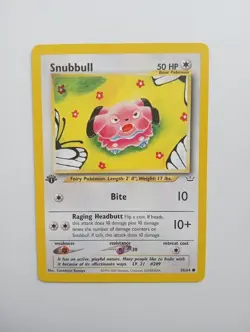 Pokemon TCG Snubbull MINT 1st Edition WOTC 2001 Neo Revelation 55/64 Common - Image 1