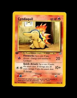 2000 Pokemon NEO GENESIS 1st EDITION CYNDAQUIL 57/111! LP - Image 1