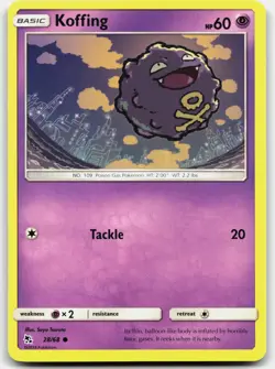 KOFFING 28/68 COMMON HIDDEN FATES POKEMON LP - Image 1