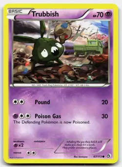 TRUBBISH 67/113 COMMON LEGENDARY TREASURES POKEMON MP - Image 1