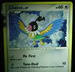 Chatot lv. 27 DP14 DIAMOND & PEARL Black Star Promo Holo Pokemon Card - Image 4