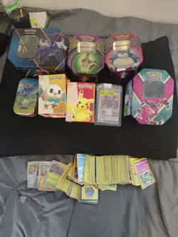 Pokemon Lot Sealed Promo Card, Tins, 500 + Cards - Image 1