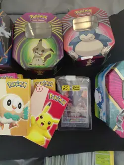 Pokemon Lot Sealed Promo Card, Tins, 500 + Cards - Image 4