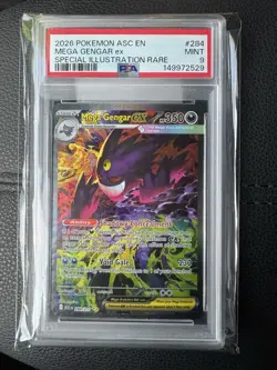 PSA 9 Mega Gengar ex 284/217 Ascended Heroes Special Illustration Rare Pokemon - Image 1